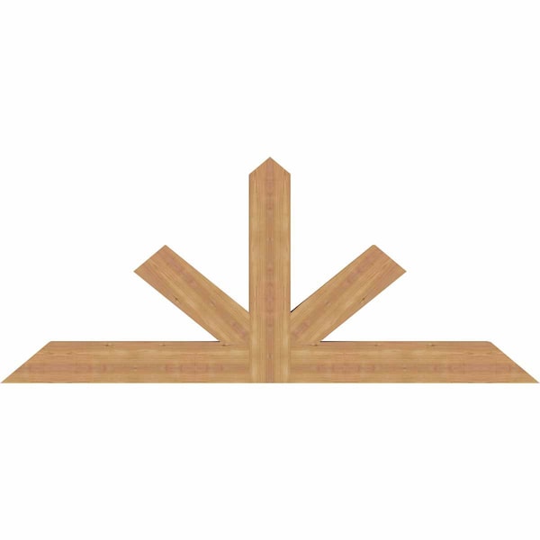 Ekena Millwork Saratoga Timber Gable Bracket, Western Red Cedar, 72"W x 30"H x 3 1/2"D x 5 1/2"F, 10/12 Pitch GBW072X30X0406SAR00SWR - main